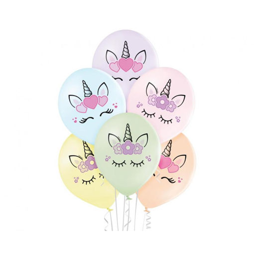 Picture of UNICORN LATEX BALLOONS 12 INCH - 6 PACK
